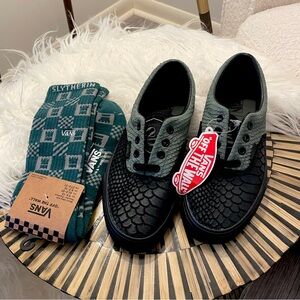 Vans 🐍 Harry Potter Slytherin Suede Embossed Snakeskin Embroidered Crest Patch